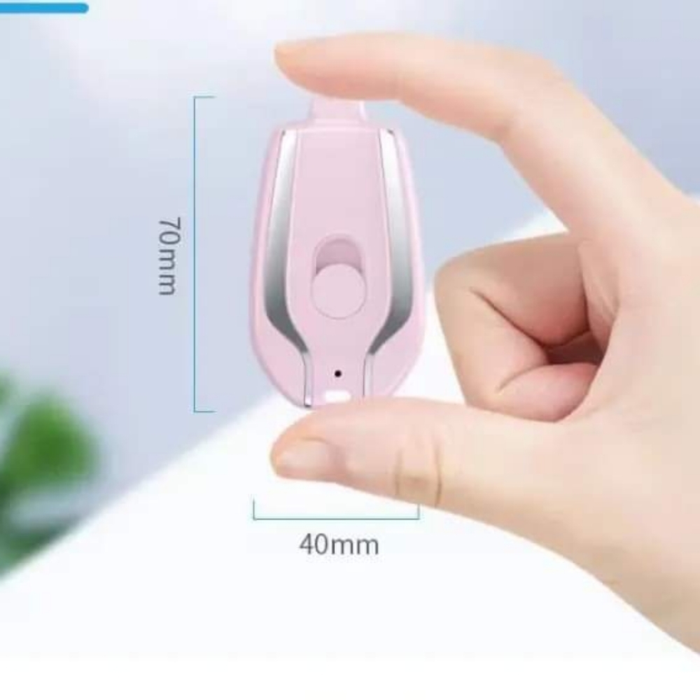 PINK ANDROID KEYCHAIN EMERGENCY CHARGER